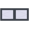 Pricing Tilt-and-Turn 1600x700 mm REHAU OPTIMUM EURO-DESIGN 70 ANTHRACITE_GREY_STRUKTURAL two-sided