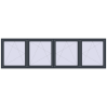 Pricing Tilt-and-Turn 3500x1000 mm REHAU OPTIMUM EURO-DESIGN 70 ANTHRACITE_GREY_STRUKTURAL two-sided