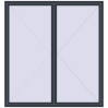 Pricing Tilt-and-Turn 2100x2250 mm REHAU OPTIMUM EURO-DESIGN 70 ANTHRACITE_GREY_STRUKTURAL two-sided