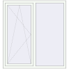 Pricing Tilt-and-Turn 1400x1500 mm REHAU ENERGY-SAVING SYNEGO MD RAL 9016 Traffic white two-sided