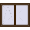 Pricing Tilt-and-Turn 1450x1150 mm REHAU OPTIMUM EURO-DESIGN 70 DARK_OAK two-sided