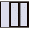 Pricing Tilt-and-Turn 1800x1650 mm REHAU OPTIMUM EURO-DESIGN 70 BLACK_BROWN external