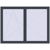 Pricing Tilt-and-Turn 2000x1500 mm REHAU OPTIMUM EURO-DESIGN 70 ANTHRACITE_GREY_STRUKTURAL two-sided