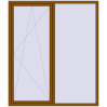 Pricing Tilt-and-Turn 1800x2100 mm REHAU OPTIMUM EURO-DESIGN 70 GOLDEN OAK external