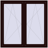 Pricing Tilt-and-Turn 1400x1400 mm REHAU OPTIMUM EURO-DESIGN 70 CHOCOLATE_BROWN two-sided