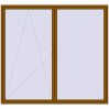 Pricing Tilt-and-Turn 2600x2400 mm REHAU OPTIMUM EURO-DESIGN 70 GOLDEN OAK two-sided