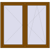 Pricing Tilt-and-Turn 1500x1400 mm REHAU OPTIMUM EURO-DESIGN 70 GOLDEN OAK external