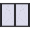 Pricing Tilt-and-Turn 1755x1520 mm REHAU ENERGY-SAVING SYNEGO MD BLACK_ULTI-MATT two-sided