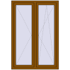 Pricing Tilt-and-Turn 1050x1600 mm REHAU ENERGY-SAVING SYNEGO MD GOLDEN OAK two-sided