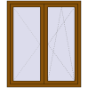 Pricing Tilt-and-Turn 1190x1420 mm REHAU OPTIMUM EURO-DESIGN 70 GOLDEN OAK two-sided
