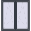 Ustalenie cen Okna skrzydłowe 1380x1475 mm REHAU ENERGY-SAVING SYNEGO MD ANTHRACITE_GREY_STRUKTURAL dwustronny