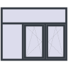 Pricing Tilt-and-Turn 1655x1325 mm REHAU ENERGY-SAVING SYNEGO MD ANTHRACITE_GREY_STRUKTURAL external