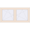Pricing Tilt-and-Turn 1600x800 mm REHAU OPTIMUM EURO-DESIGN 70 CREAME_WHITE_50L-2 two-sided