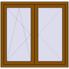 Pricing Tilt-and-Turn 1170x1130 mm REHAU ENERGY-SAVING SYNEGO MD GOLDEN OAK two-sided