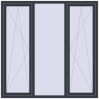 Pricing Tilt-and-Turn 1800x1800 mm REHAU ENERGY-SAVING SYNEGO MD ANTHRACITE_GREY_STRUKTURAL two-sided