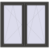 Ustalenie cen Okna skrzydłowe 1545x1370 mm REHAU ENERGY-SAVING SYNEGO MD BASALT_GREY dwustronny