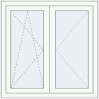 Pricing Tilt-and-Turn 1000x1000 mm REHAU ENERGY-SAVING SYNEGO MD RAL 9016 Traffic white two-sided