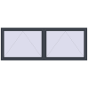 Pricing Tilt-and-Turn 2650x1000 mm REHAU OPTIMUM EURO-DESIGN 70 ANTHRACITE_GREY_STRUKTURAL external