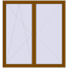 Pricing Tilt-and-Turn 1950x2080 mm REHAU ENERGY-SAVING SYNEGO MD GOLDEN OAK two-sided