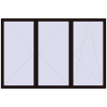 Pricing Tilt-and-Turn 3600x2400 mm REHAU ENERGY-SAVING SYNEGO MD BLACK_BROWN two-sided