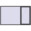 Ustalenie cen Okna skrzydłowe 2400x1500 mm REHAU ARTEVO ANTHRACITE_GREY_GLATT dwustronny