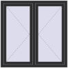 Pricing Tilt-and-Turn 1200x1200 mm REHAU OPTIMUM EURO-DESIGN 70 ANTHRACITE_GREY_GLATT two-sided