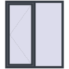Pricing Tilt-and-Turn 1300x1500 mm REHAU OPTIMUM EURO-DESIGN 70 ANTHRACITE_GREY_STRUKTURAL two-sided