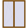 Pricing Tilt-and-Turn 2000x2400 mm REHAU OPTIMUM EURO-DESIGN 70 GOLDEN OAK two-sided