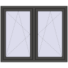Ustalenie cen Okna skrzydłowe 1350x1145 mm REHAU ENERGY-SAVING SYNEGO MD BASALT_GREY dwustronny
