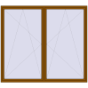 Pricing Tilt-and-Turn 2600x2300 mm REHAU OPTIMUM EURO-DESIGN 70 GOLDEN OAK two-sided