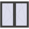 Ustalenie cen Okna skrzydłowe 1590x1430 mm REHAU ENERGY-SAVING SYNEGO MD BASALT_GREY zewnętrzny