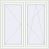 Pricing Tilt-and-Turn 1190x1200 mm REHAU ENERGY-SAVING SYNEGO MD RAL 9016 Traffic white two-sided