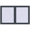 Pricing Tilt-and-Turn 1900x1200 mm REHAU ENERGY-SAVING SYNEGO MD ANTHRACITE_GREY_STRUKTURAL external