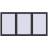 Pricing Tilt-and-Turn 3000x1500 mm REHAU OPTIMUM EURO-DESIGN 70 ANTHRACITE_GREY_GLATT external