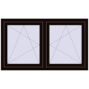 Ustalenie cen Okna skrzydłowe 1410x800 mm REHAU ENERGY-SAVING SYNEGO MD BLACK_BROWN dwustronny