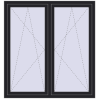 Ustalenie cen Okna skrzydłowe 1470x1550 mm REHAU ENERGY-SAVING SYNEGO MD BLACK_ULTI-MATT dwustronny