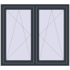 Ustalenie cen Okna skrzydłowe 1275x1130 mm REHAU ENERGY-SAVING SYNEGO MD ANTHRACITE_GREY_STRUKTURAL dwustronny
