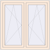 Pricing Tilt-and-Turn 1150x1150 mm REHAU OPTIMUM EURO-DESIGN 70 CREAME_WHITE_50L-2 two-sided