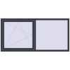 Pricing Tilt-and-Turn 1970x950 mm REHAU OPTIMUM EURO-DESIGN 70 ANTHRACITE_GREY_STRUKTURAL two-sided