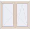 Ustalenie cen Okna skrzydłowe 1370x1270 mm REHAU OPTIMUM EURO-DESIGN 70 CREAME_WHITE_50L-2 dwustronny
