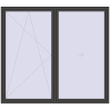 Ustalenie cen Okna skrzydłowe 2400x2150 mm REHAU ENERGY-SAVING SYNEGO MD BASALT_GREY dwustronny