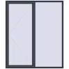 Pricing Tilt-and-Turn 1800x2100 mm REHAU OPTIMUM EURO-DESIGN 70 ANTHRACITE_GREY_STRUKTURAL two-sided