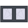Pricing Tilt-and-Turn 1000x600 mm REHAU OPTIMUM EURO-DESIGN 70 ANTHRACITE_GREY_STRUKTURAL two-sided