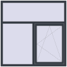 Pricing Tilt-and-Turn 1500x1500 mm REHAU OPTIMUM EURO-DESIGN 70 ANTHRACITE_GREY_STRUKTURAL external