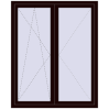 Pricing Tilt-and-Turn 1300x1600 mm REHAU ENERGY-SAVING SYNEGO MD CHOCOLATE_BROWN two-sided