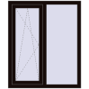 Pricing Tilt-and-Turn 1000x1200 mm REHAU OPTIMUM EURO-DESIGN 70 BLACK_BROWN external