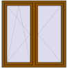 Pricing Tilt-and-Turn 1300x1350 mm REHAU ENERGY-SAVING SYNEGO MD GOLDEN OAK external