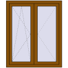 Pricing Tilt-and-Turn 1000x1200 mm REHAU OPTIMUM EURO-DESIGN 70 GOLDEN OAK external