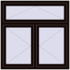 Ustalenie cen Okna skrzydłowe 1300x1300 mm REHAU OPTIMUM EURO-DESIGN 70 BLACK_BROWN zewnętrzny
