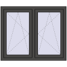 Ustalenie cen Okna skrzydłowe 1215x950 mm REHAU ENERGY-SAVING SYNEGO MD BASALT_GREY zewnętrzny